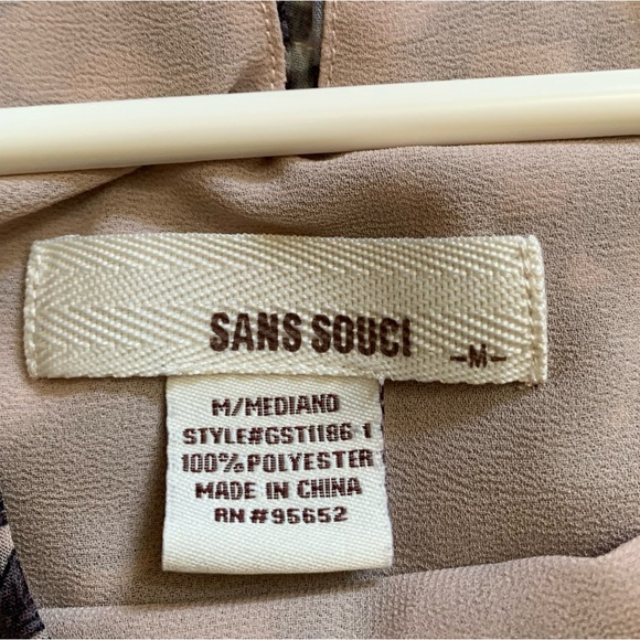 Like New! Sans Souci Floral Tank Top Blouse Size Medium - Picture 6 of 6